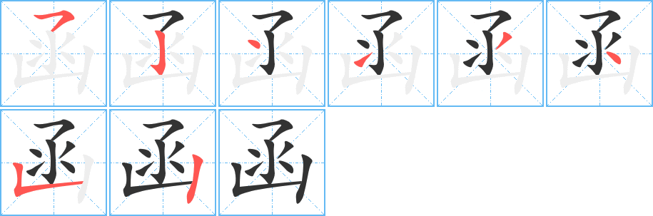 函字笔画写法