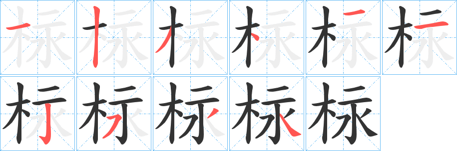 柡字笔画写法