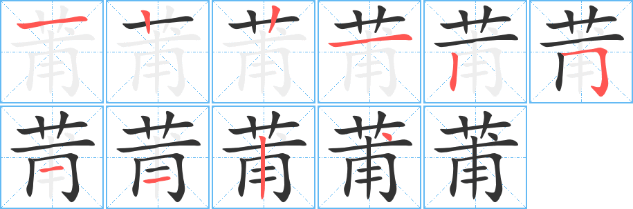 莆字笔画写法